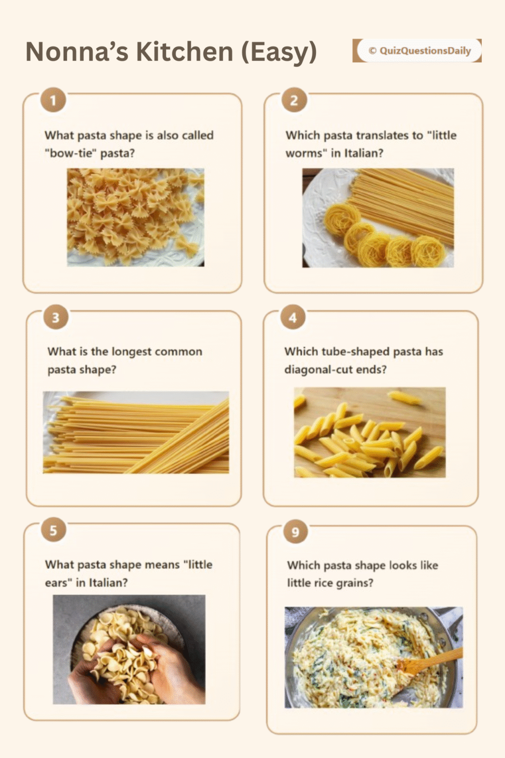 100 Amazing Pasta Quiz Questions and Answers for Everyone!