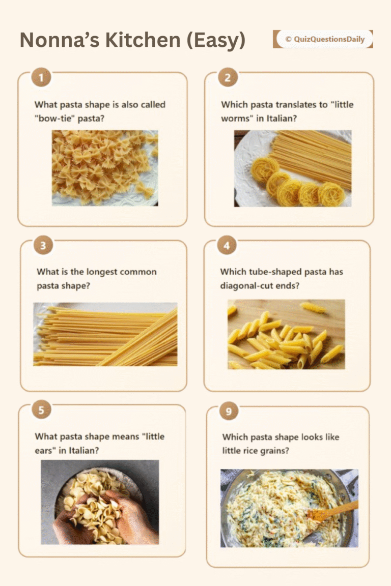100 Amazing Pasta Quiz Questions and Answers for Everyone!