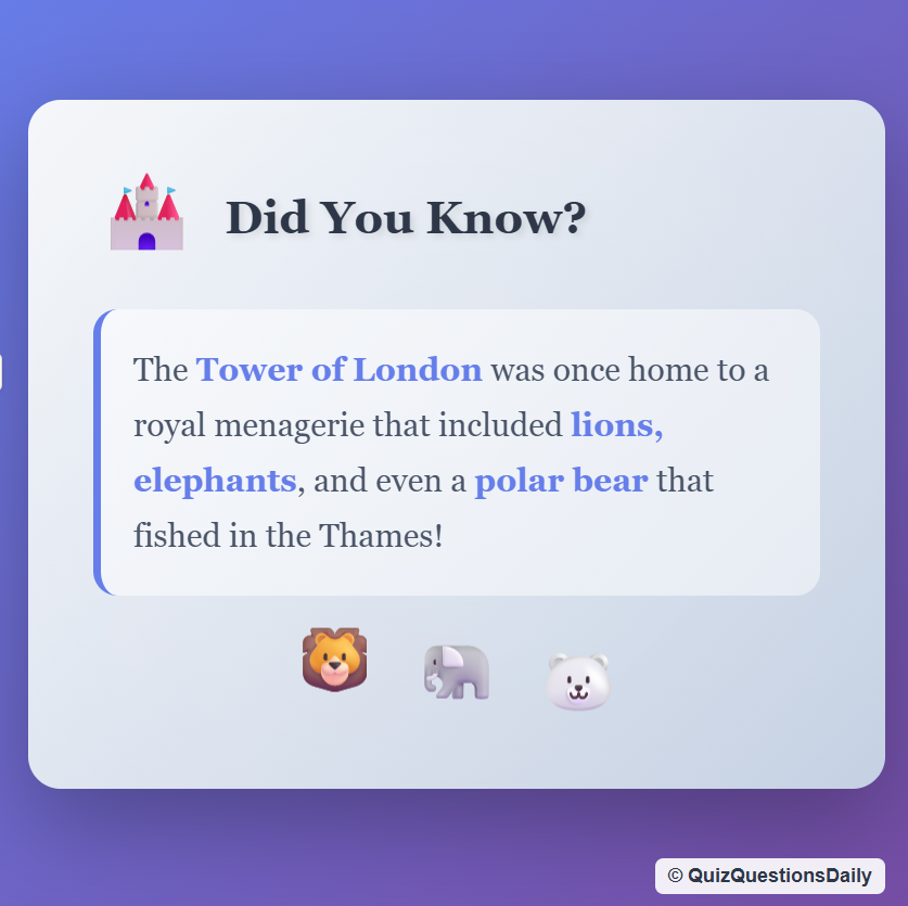 london quiz questions and answers: Did You Know 1