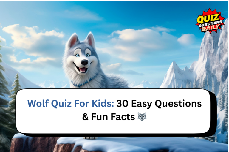 Easy wolf quiz for kids