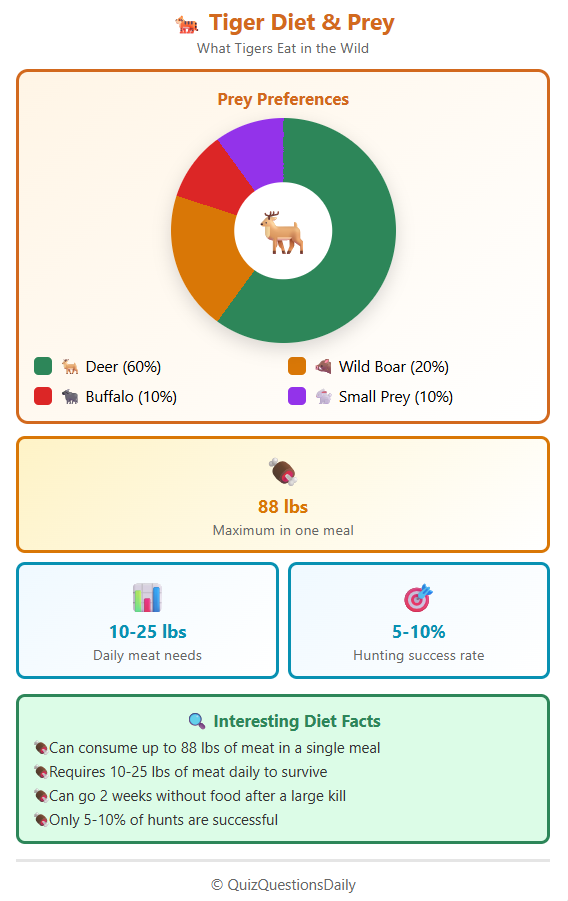 Tiger Quiz Questions: What Tigers Eat
