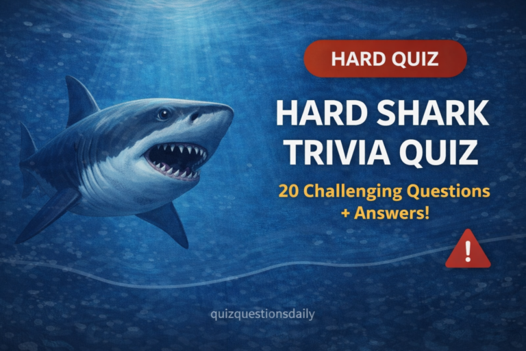 Hard Shark Trivia Quiz