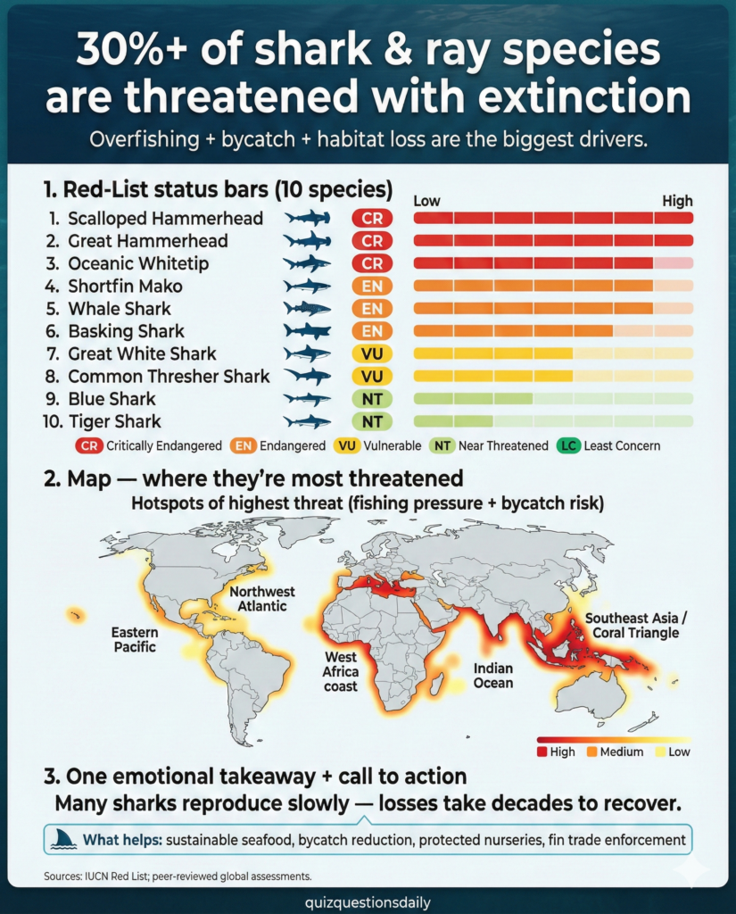 Shark Trivia Questions: Shark Threats