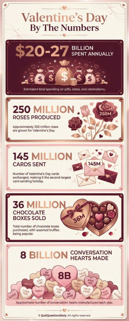 Valentine Day Quiz Questions: By the Numbers