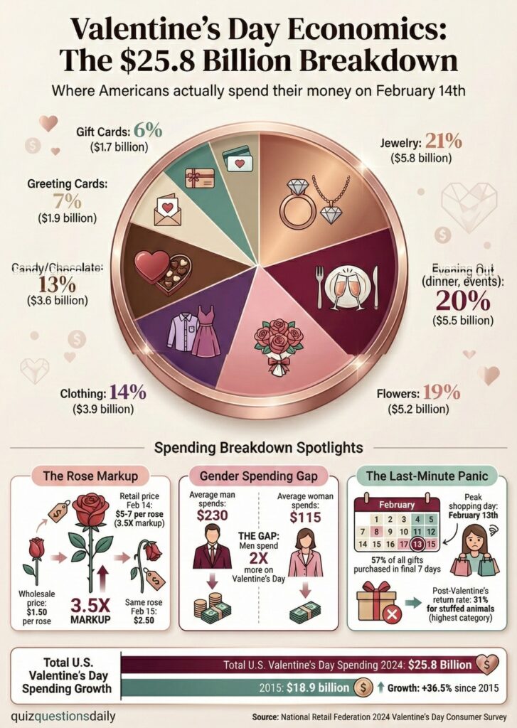 Valentine Day Quiz Questions: The Economics of It